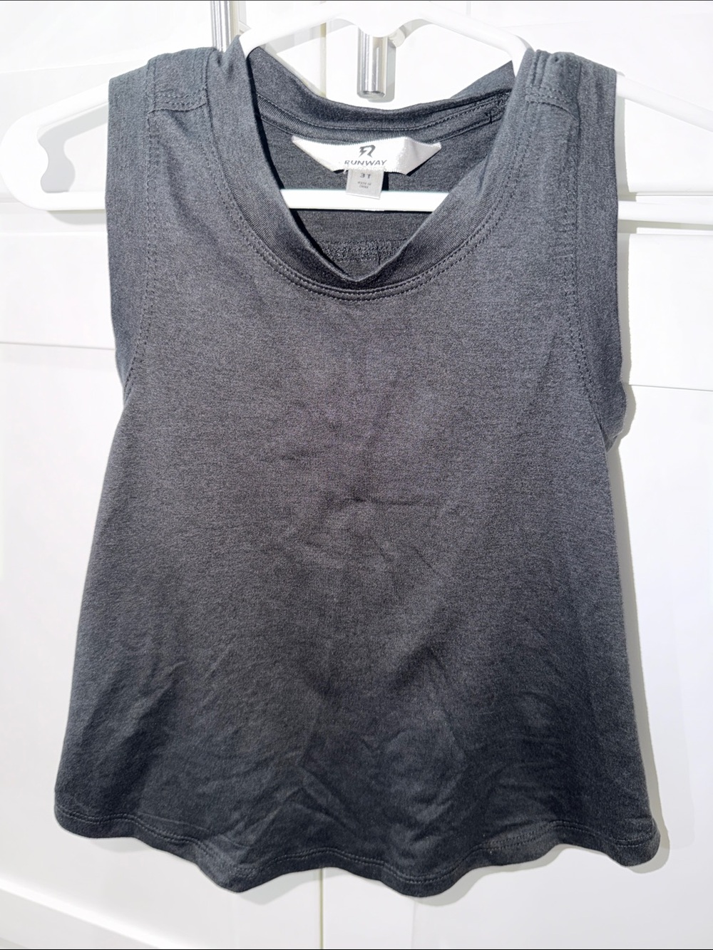 Girls Charcoal Gray Sleeveless Tank
